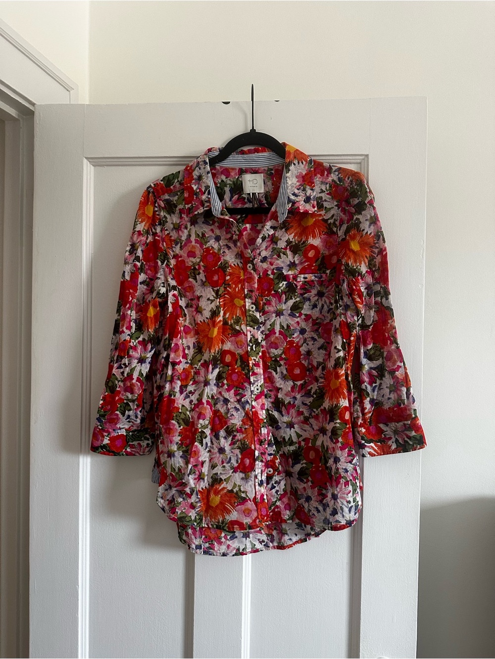 HD in Paris Red Floral Button-Down Shirt